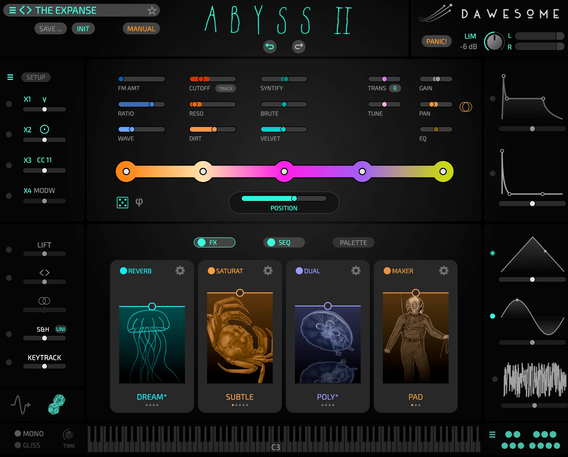 Dawesome Abyss 2 interface