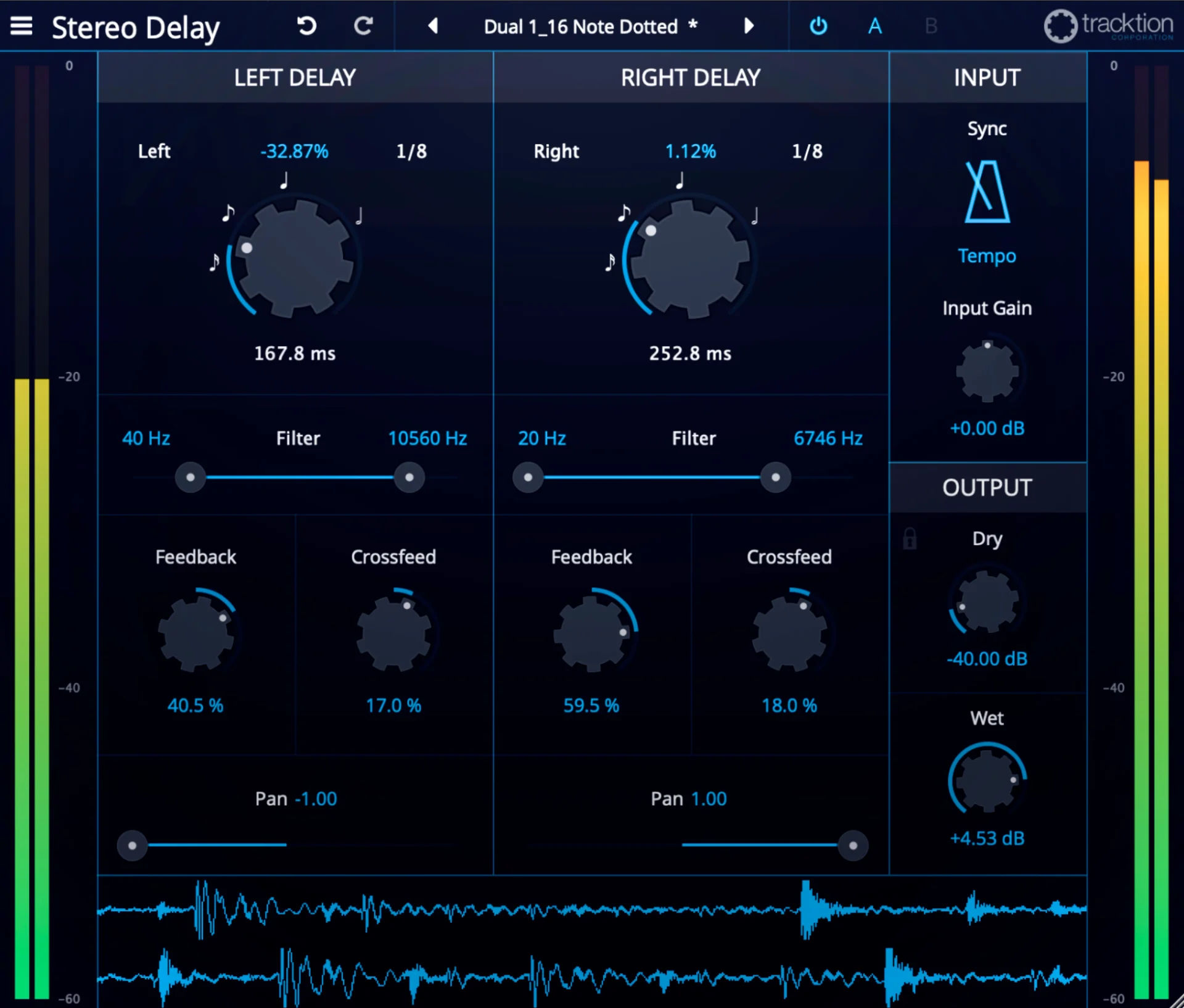 Stereo delay screenshot