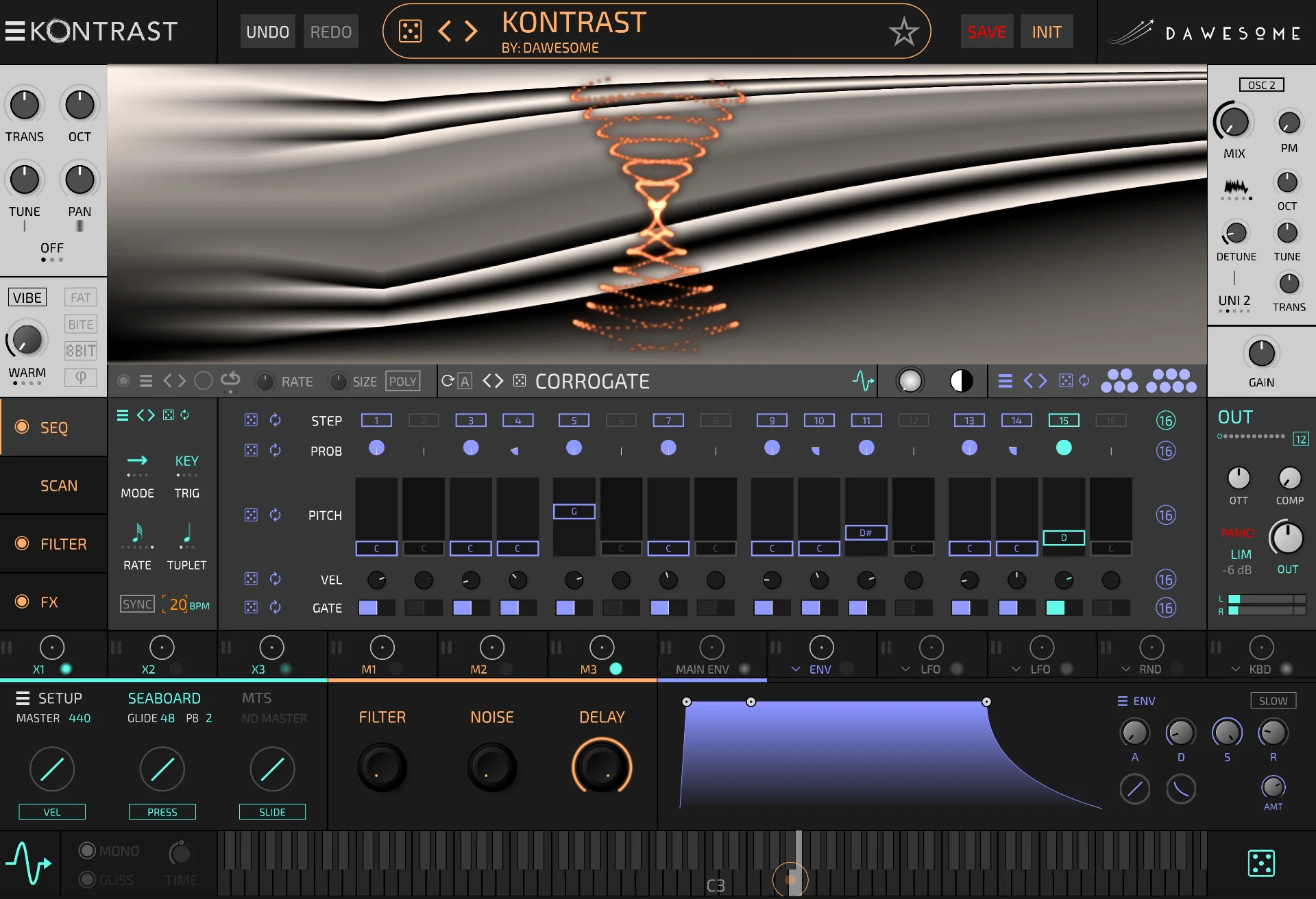 Kontrast interface screenshot
