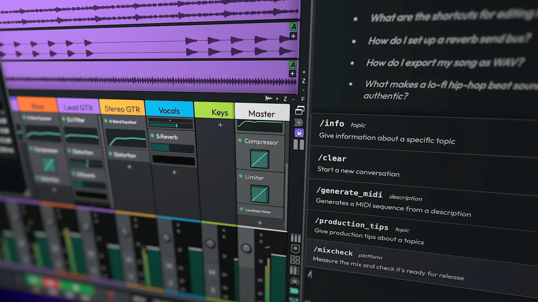 music editor AI powered mix analysis